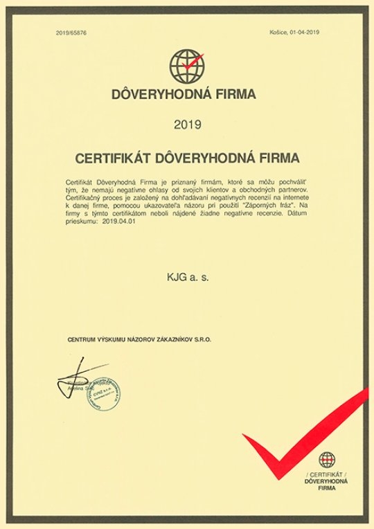 Dôveryhodná firma 2019