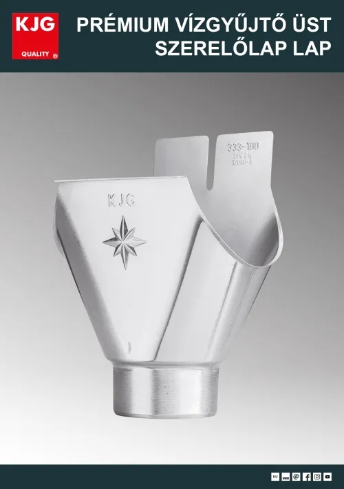 Prémium vízgyűjtő üst szerelőlap