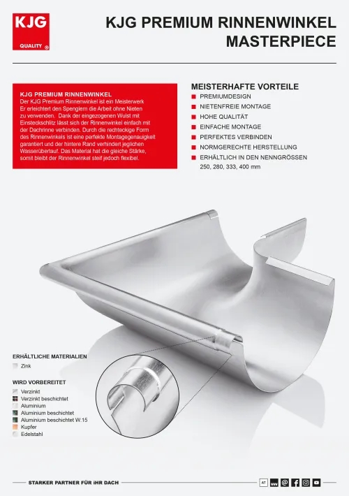 KJG premium rinnenwinkel masterpiece