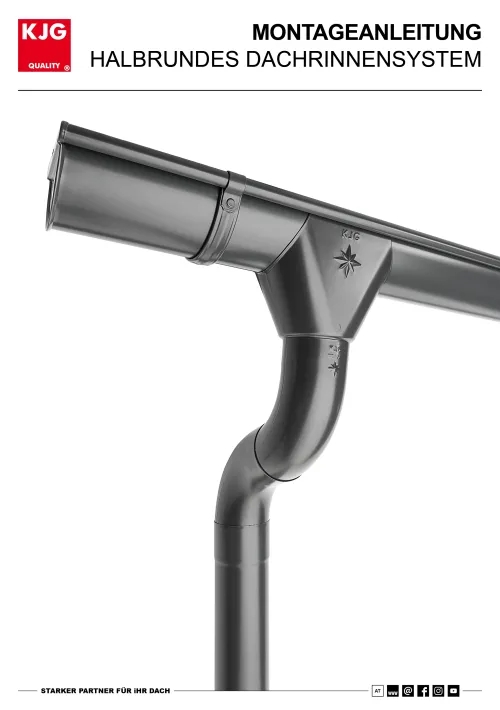 Halbrundes Dachrinnensystem