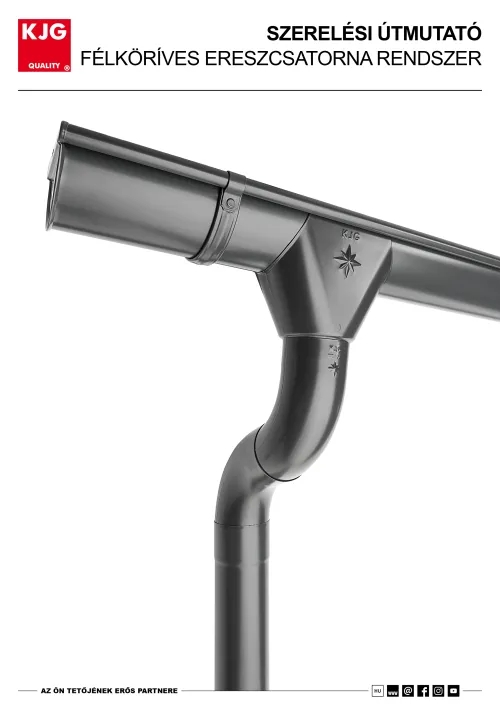 Félköríves ereszcsatorna rendsze