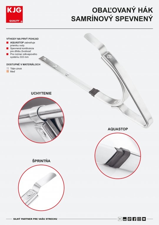 Obaľovaný hák samrínový spevnený