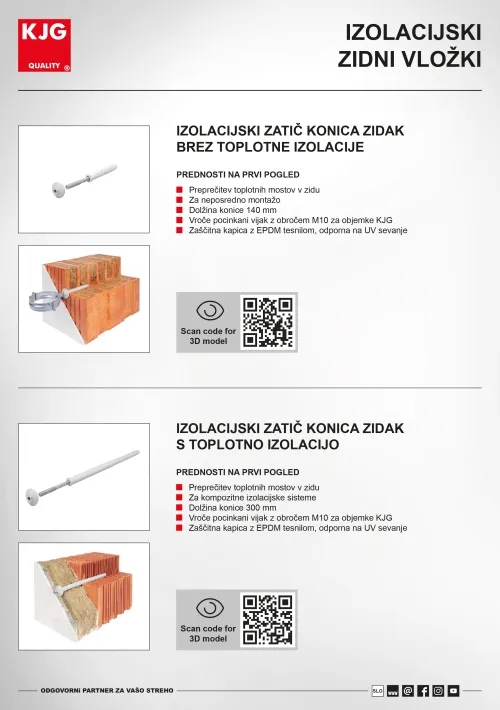 Izolacijski zidni vložki