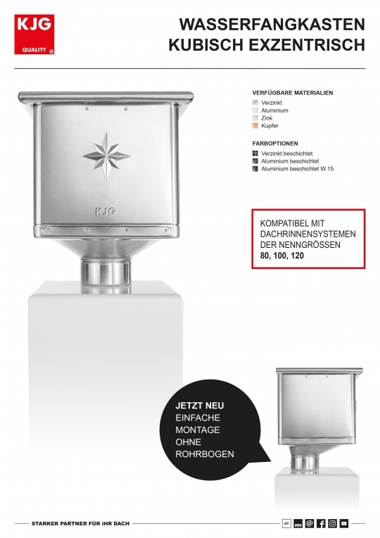 Wasserfangkasten Kubisch exzentrisch