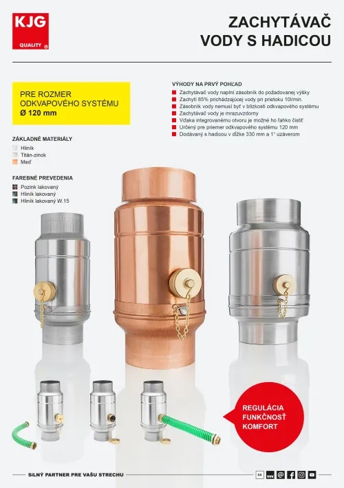 Zachytávač vody s hadicou