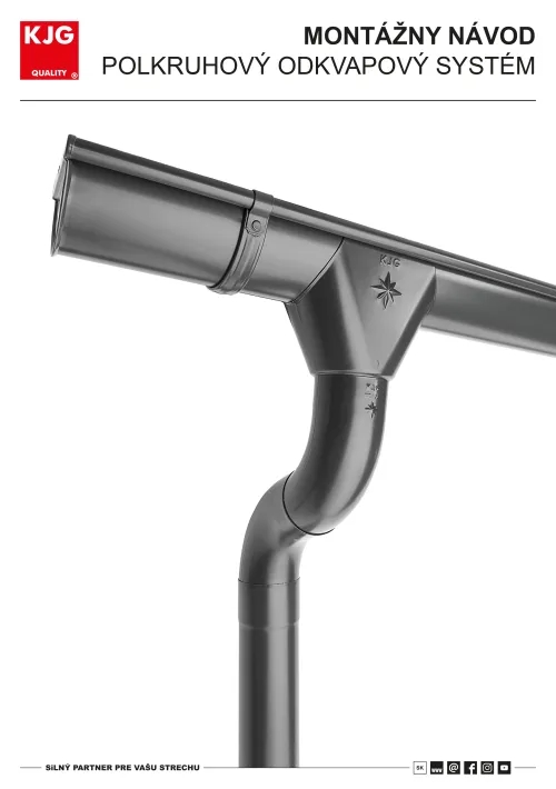 Polkruhový odkvapový systém