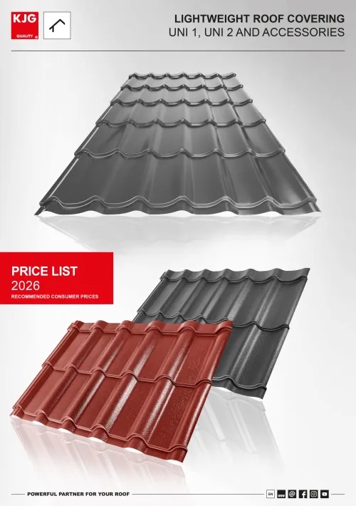 Lightweight roof covering UNI and accessories