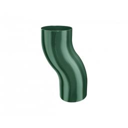 Double elbow  - Aluminium prepainted  - Moss green  -  Picture 1