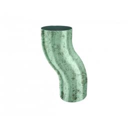 Double elbow  - Aluminium prepainted  - Patina green  -  Picture 1