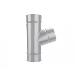 Downpipe branch 72°  - Aluminium prepainted  - White aluminum  -  Picture 2