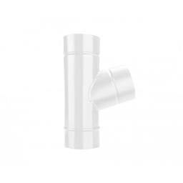 Downpipe branch 72°  - Aluminium prepainted  - Pure white  -  Picture 2