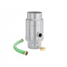 Water collector + hose  - Aluminium – Natur  - Galvanized steel prepainted – White aluminum  -  Picture 1