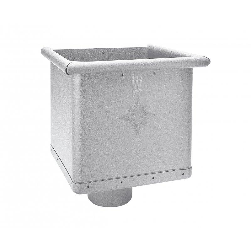 Hopper cubic  - Aluminium prepainted
W.15  - White aluminum W.15  -  Picture