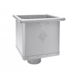 Hopper cubic  - Aluminium prepainted
W.15  - White aluminum W.15  -  Picture 1