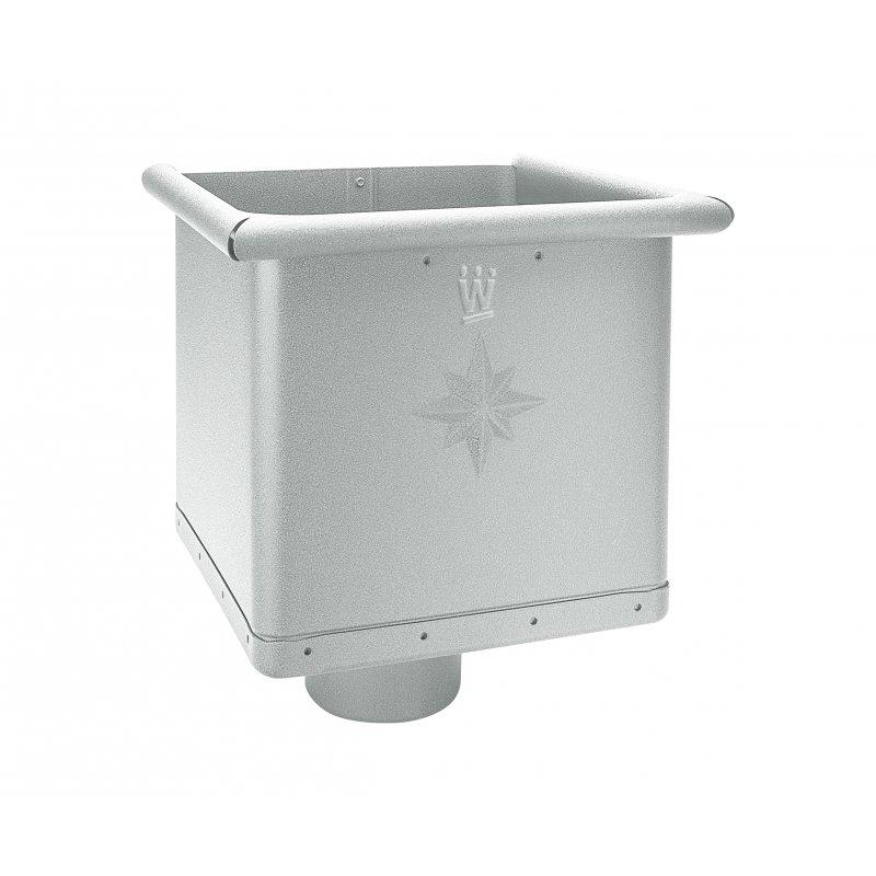 Hopper cubic  - Aluminium prepainted
W.15  - Zinc grey W.15  -  Picture