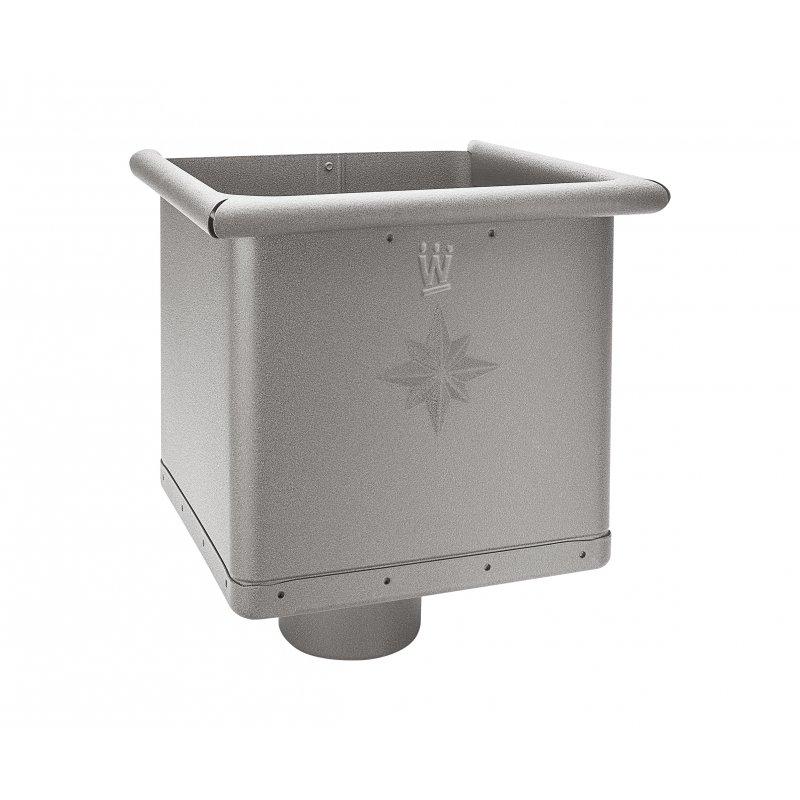 Hopper cubic  - Aluminium prepainted
W.15  - Grey aluminum W.15  -  Picture