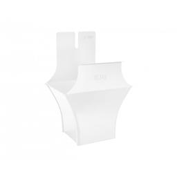 Žľabový kotlík hranatý  - Pozink lakovaný  - Šedo biela  -  Obrázok 1