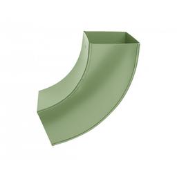 Сливное колено прямоугольного сечения 72°  - Лакированная оцинковка  - Трава зеленая  -  Изображение 2