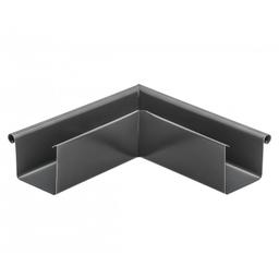 Внешний угол желоба прямоугольного сечения  - Лакированный алюминий  - Антрацит  -  Изображение 2