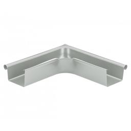 Внешний угол желоба прямоугольного сечения  - Лакированный алюминий  - Цинково-серый  -  Изображение 1