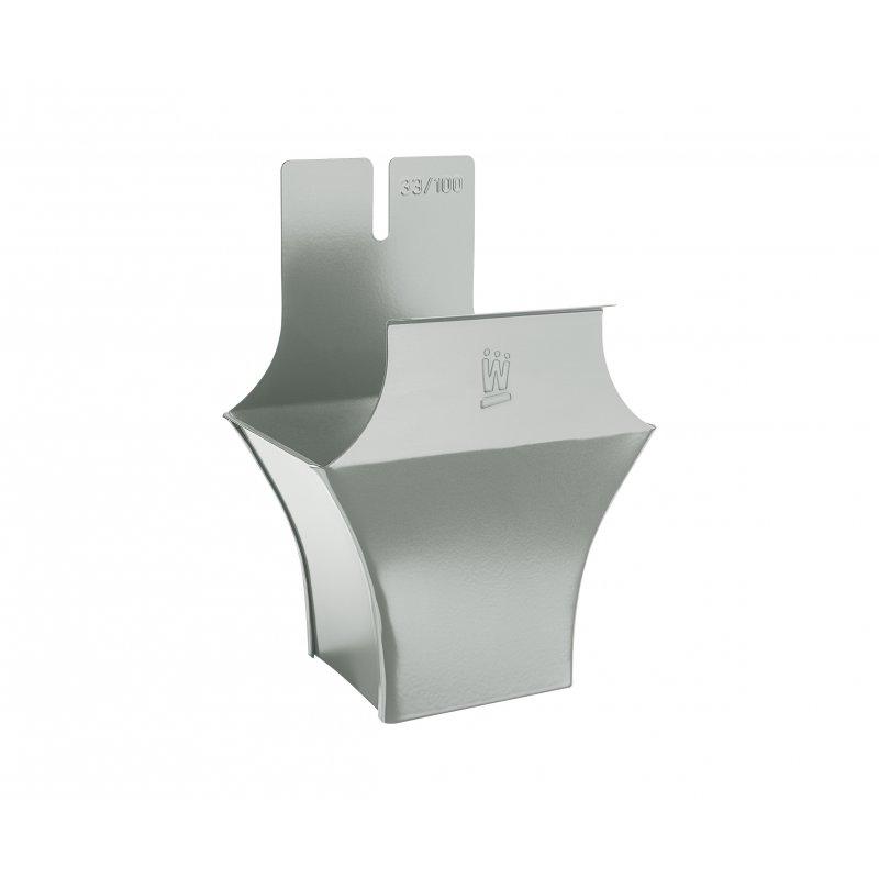 Szögletes betorkollócsonk  - Alumínium színes  - Cinkszürke  -  Kép