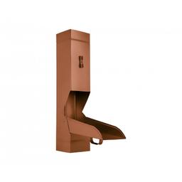 Downpipe flap square  - Aluminium prepainted  - Copper brown  -  Picture 1