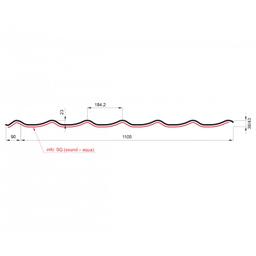 Cserepeslemez UNI 1 SQ (sound – aqua)  - Festett acél
STUCCO  - Barna STUCCO  -  Kép 2