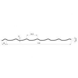 Strešná krytina UNI 1  - Pozink lakovaný
MATT STUCCO  - Antracit MATT STUCCO  -  Obrázok 2