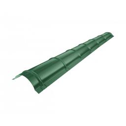 Ridge cap for metal roofing  - Galvanized steel prepainted  - Moss green  -  Picture 1