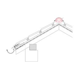 Ukončenie hrebenáča čelné  - Pozink lakovaný  - Bielo hliníková  -  Obrázok 2