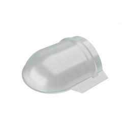 Крайний элемент арочный - завершение конька  - Лакированная оцинковка  - Светло-серый  -  Изображение 1