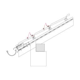 Snow stopper  - Galvanized steel prepainted  - Intense black  -  Picture 2