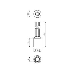 Magnetic bit holder  - Steel  -  Picture 2