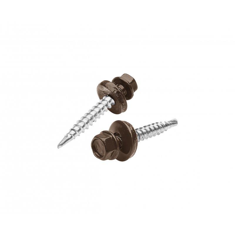 Horganyzott önfúró csavar  - Festett acél  - Barna  -  Kép