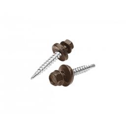 Horganyzott önfúró csavar  - Festett acél  - Barna  -  Kép 1
