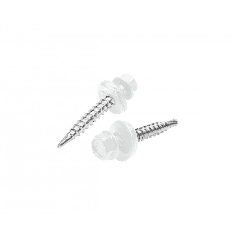 Оцинкованный шуруп кровельного покрытия к ферме  - Лакированная оцинковка  - Серо-белый  -  Изображение