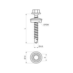 Farmer screw galvanized steel  - Galvanized steel prepainted  - Gentian blue  -  Picture 2