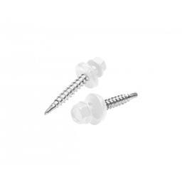 Pocinkan samovrezni kleparski vijak  - Pocinkano barvano  - Bela  -  Slika 1