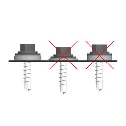 Self-drilling screw galvanized steel GT5  - Galvanized steel prepainted  - Steel red  -  Picture 3