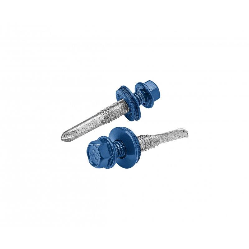 Self-drilling screw galvanized steel GT12  - Galvanized steel prepainted  - Gentian blue  -  Picture