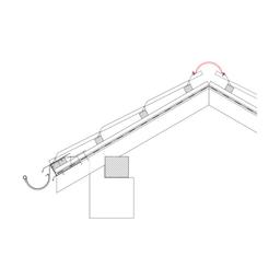 Slemenjak polkrožni za kritino  - Aluminij barvni  - Bela  -  Slika 2
