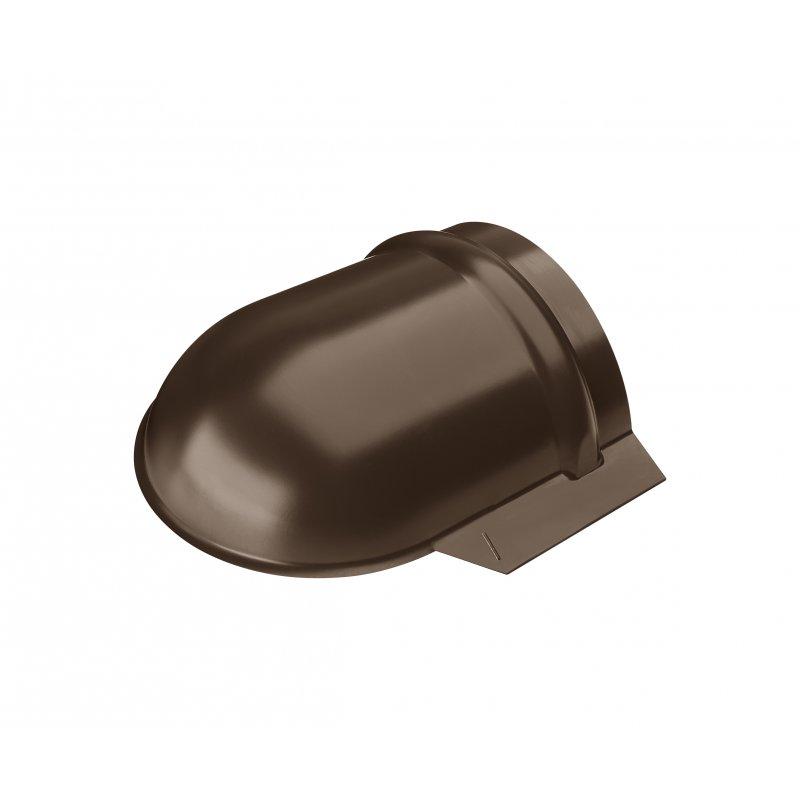 Ridge edge cap rounded  - Aluminium prepainted  - Testa di Moro  -  Picture