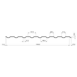 Trapezoidal sheet facade TR 18B  - Galvanized steel prepainted  - Steel red  -  Picture 2