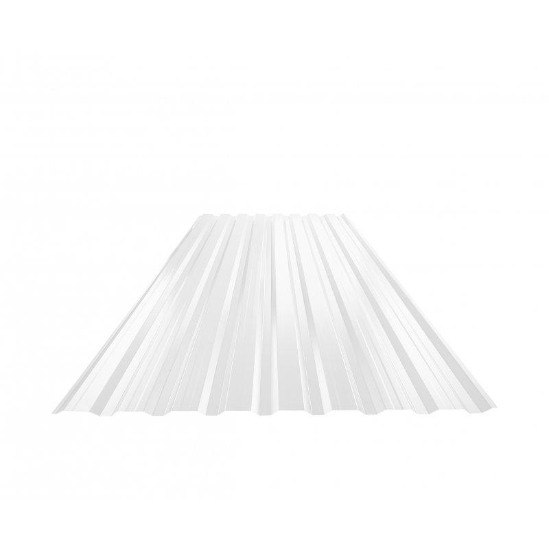 Trapezoidal sheet facade with embossing TR 18B+  - Galvanized steel prepainted  - Grey white  -  Picture