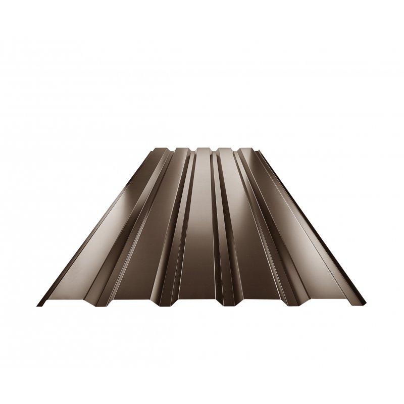 Trapézlemez - falprofil TR 35B  - Festett acél  - Barna  -  Kép