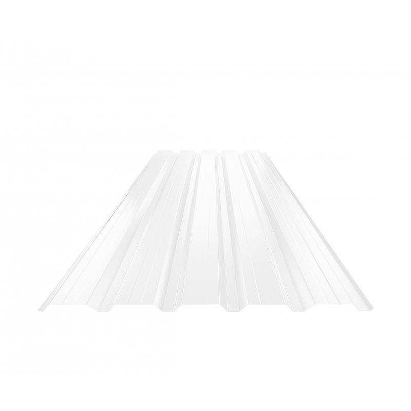 Trapezoidal sheet facade with embossing TR 35B+  - Galvanized steel prepainted  - Pure white  -  Picture