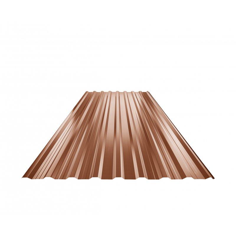 Trapéz strešný s prelisom TR 18A+  - Pozink lakovaný
MARCEGAGLIA  - Medeno hnedá  -  Obrázok