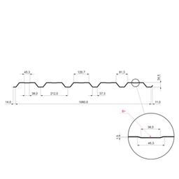 Fasadni trapez z odtisom TR 35B+  - Pocinkano barvano
MATT MARCEGAGLIA  - Testa di Moro MATT  -  Slika 2