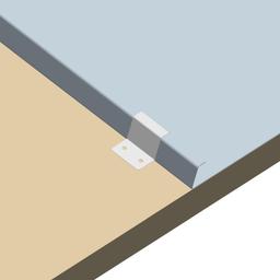 Fixed clip for FALZ stainless steel  - Stainless steel  - AISI 304 BA – mirror gloss  -  Picture 2