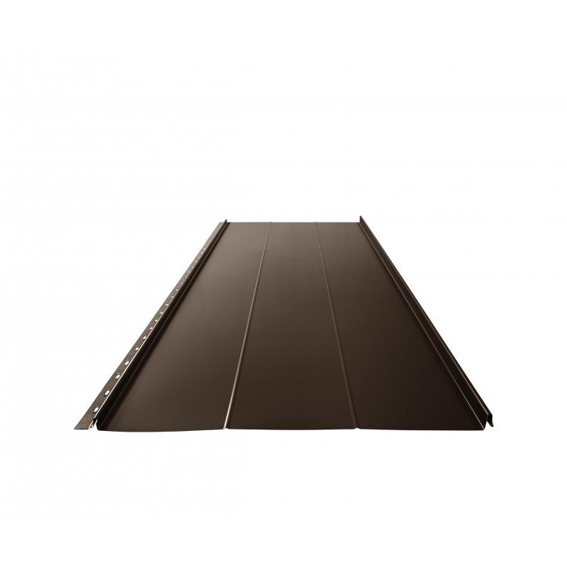 Roofing panel CLICK 515 R  - Galvanized steel prepainted  - Testa di Moro  -  Picture